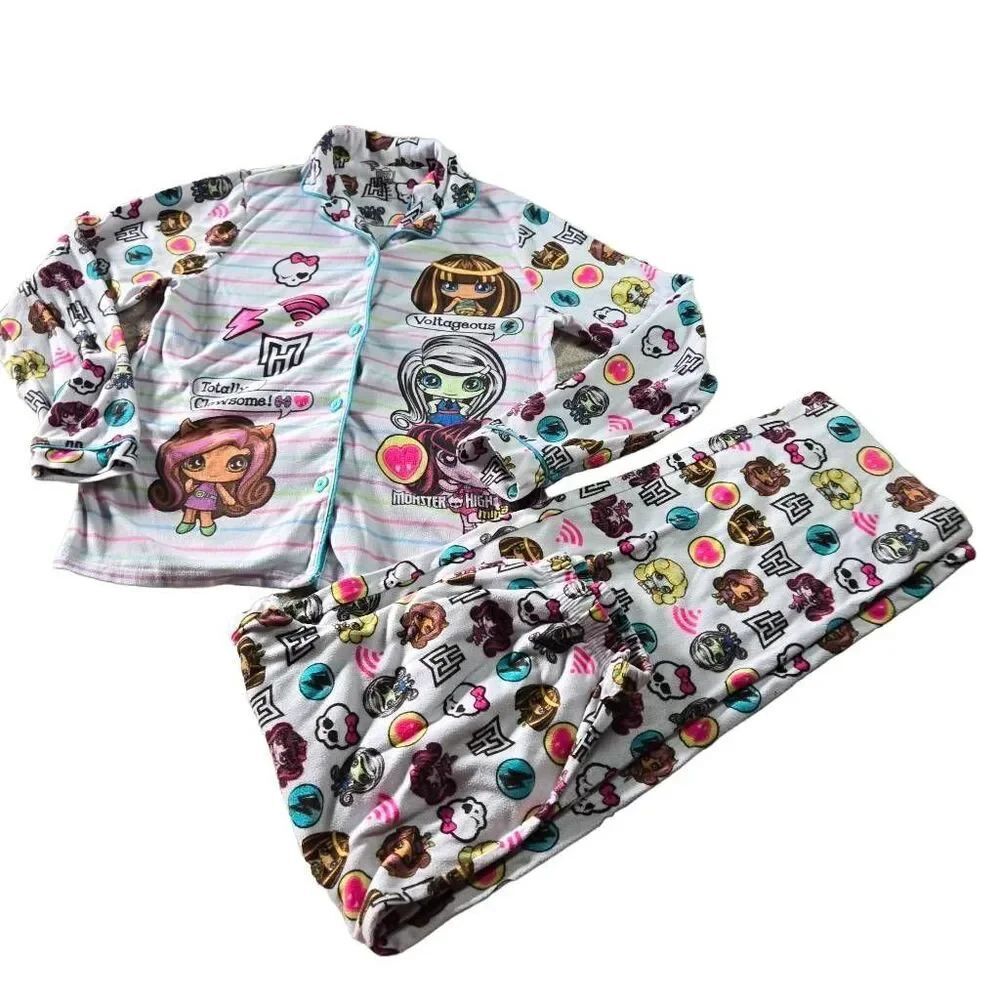 Monster High buttondown Pajamas girls XL14/16